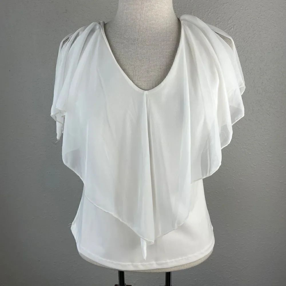 NWT JW White Tank Top Style Blouse Size M